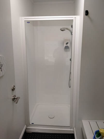 Sparkling clean shower box